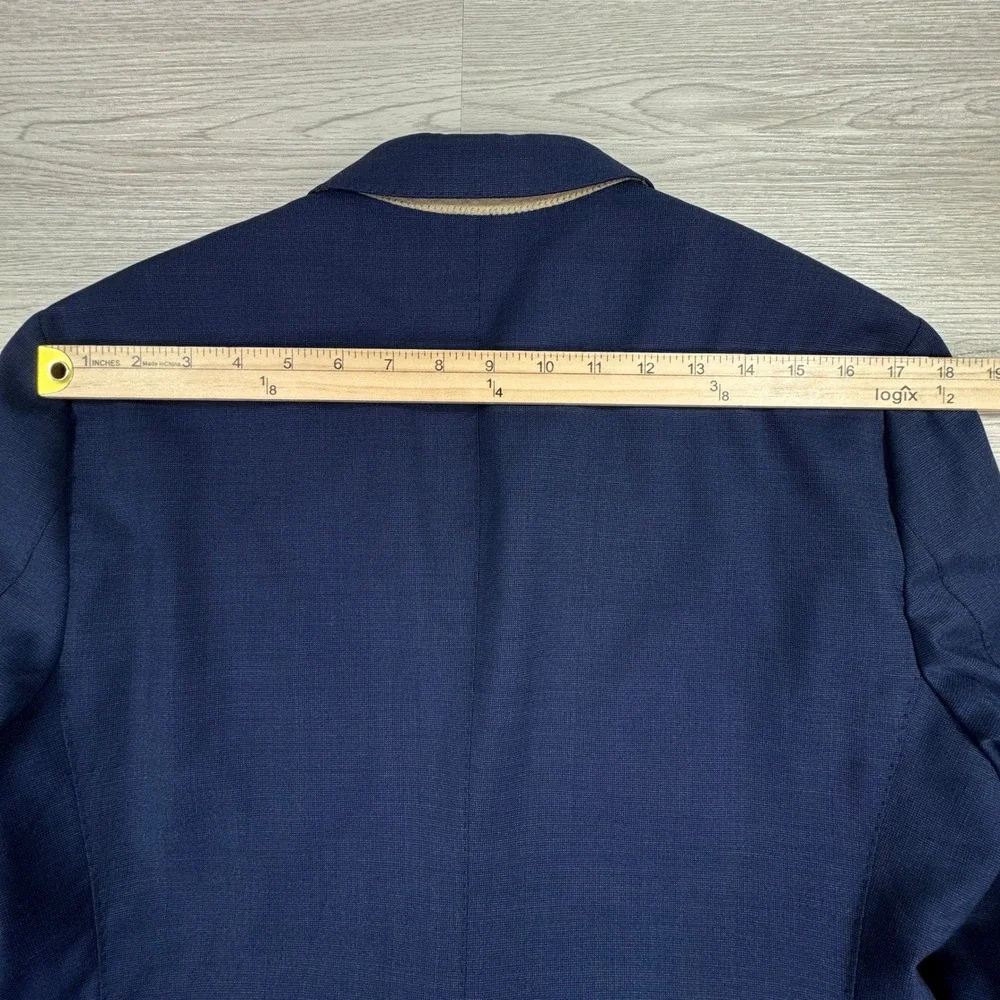 Banana Republic Mens Blazer Italian Wool Blend Blue 38 Regular Two Button Jacket
